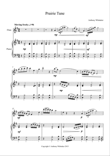 Prairie Tune for Flute and Piano