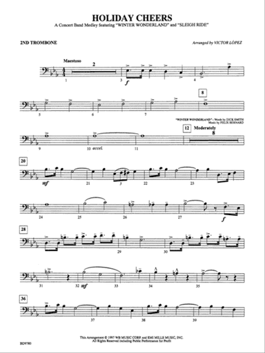 Holiday Cheers: 2nd Trombone