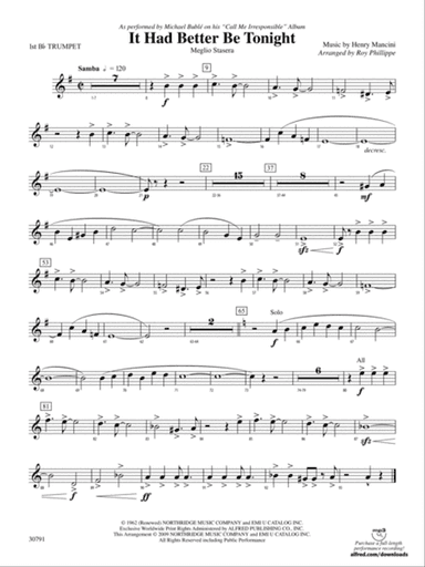 It Had Better Be Tonight (Meglio Stasera): 1st B-flat Trumpet