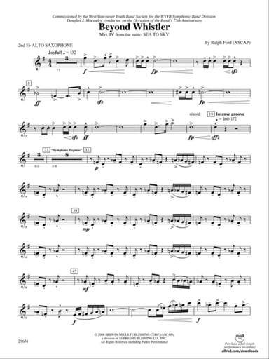 Beyond Whistler: 2nd E-flat Alto Saxophone