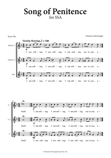 Song of Penitence (SSA)