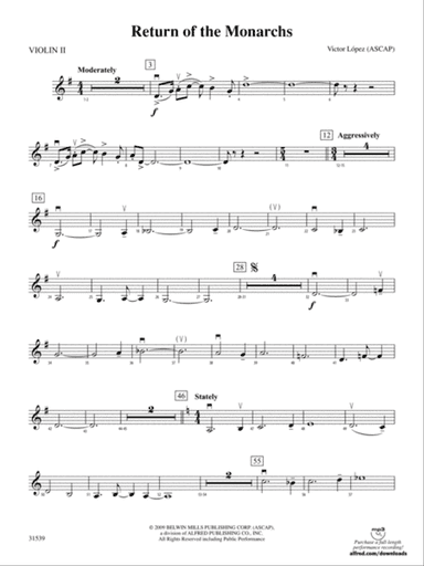 Return of the Monarchs: 2nd Violin