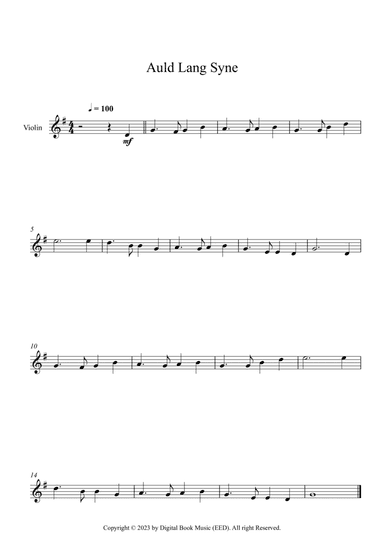 Auld Lang Syne (Violin)