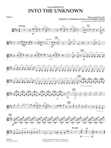 Into the Unknown (from Frozen II) (arr. Larry Moore) - Viola