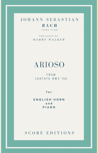 Bach - Arioso from Cantata BWV 156 for English Horn and Piano