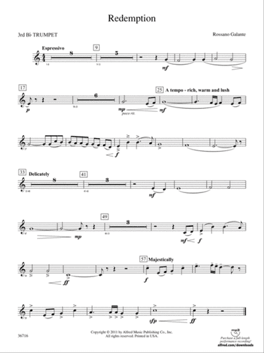 Redemption: 3rd B-flat Trumpet
