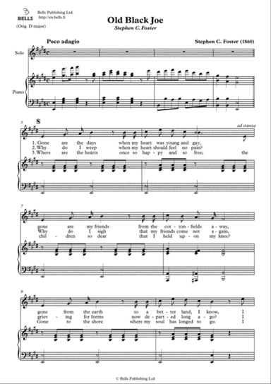 Old Black Joe (E Major)