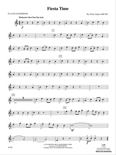 Fiesta Time: E-flat Alto Saxophone