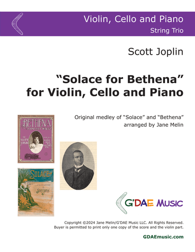 Solace for Bethena - A Joplin Medley for Piano Trio