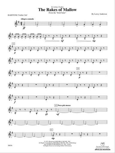 The Rakes of Mallow (from the Irish Suite): (wp) Baritone T.C.