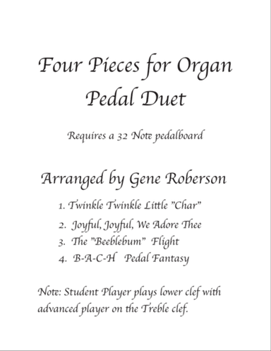 Four Pieces for Organ Pedal Duet -