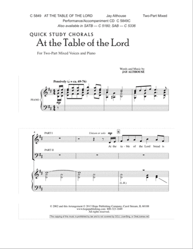 At the Table of the Lord