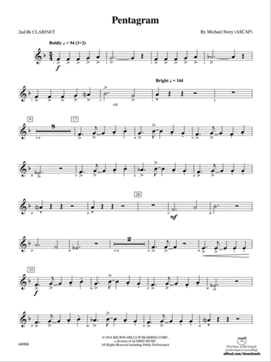Pentagram: 2nd B-flat Clarinet