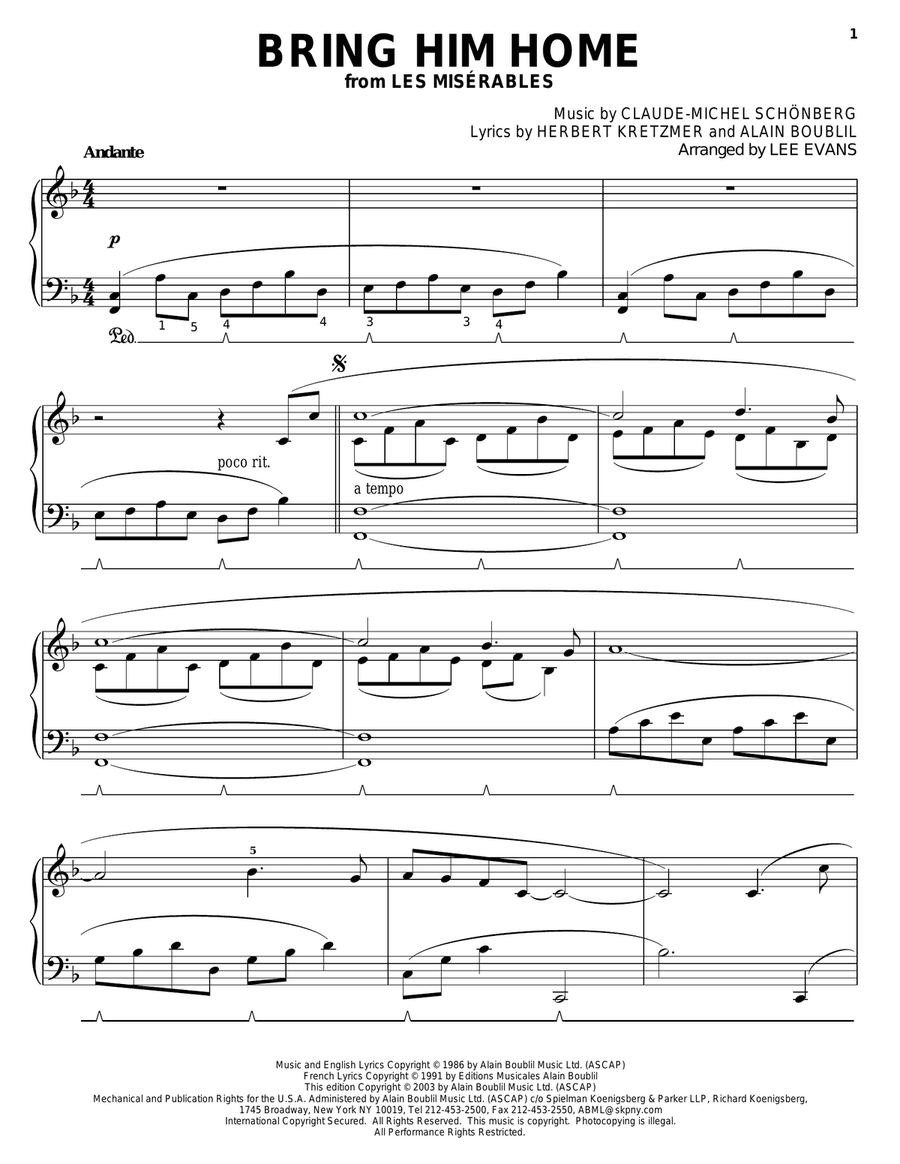 Bring Him Home (from Les Miserables)