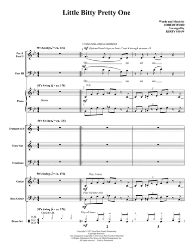 Little Bitty Pretty One (arr. Kirby Shaw) - Full Score