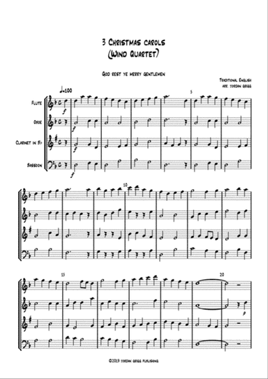 3 Christmas Carols (Wind Quartet)