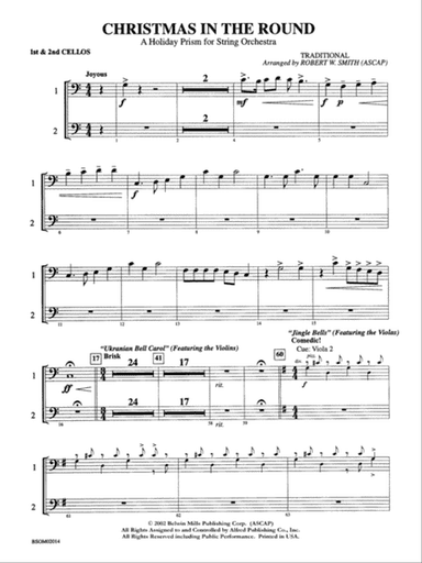 Christmas in the Round (A Holiday Prism for String Orchestra): 1st & 2nd Cellos