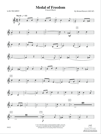Medal of Freedom: 1st B-flat Trumpet