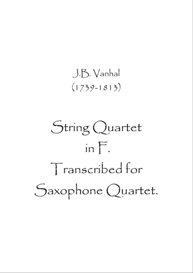 String Quartet in F.