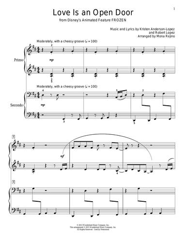 Love Is An Open Door (from Frozen) (arr. Mona Rejino)