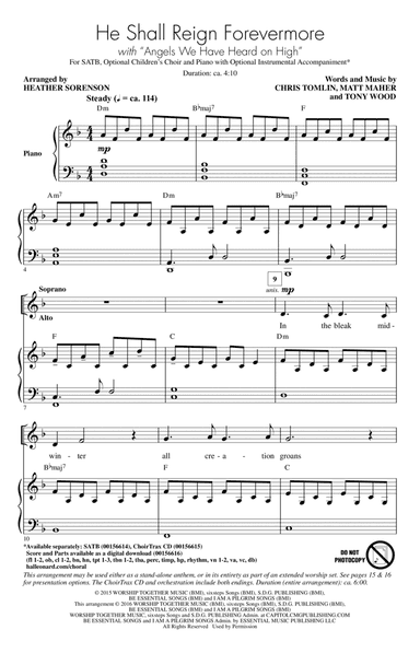 He Shall Reign Forevermore (arr. Heather Sorenson)