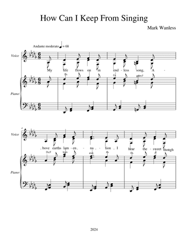 How Can I Keep From Singing medley