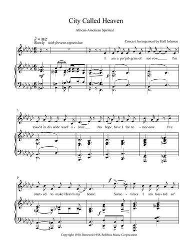 City Called Heaven (E-flat minor)