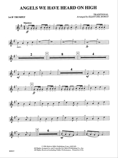 Angels We Have Heard on High: 1st B-flat Trumpet