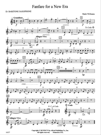 Fanfare for a New Era: E-flat Baritone Saxophone