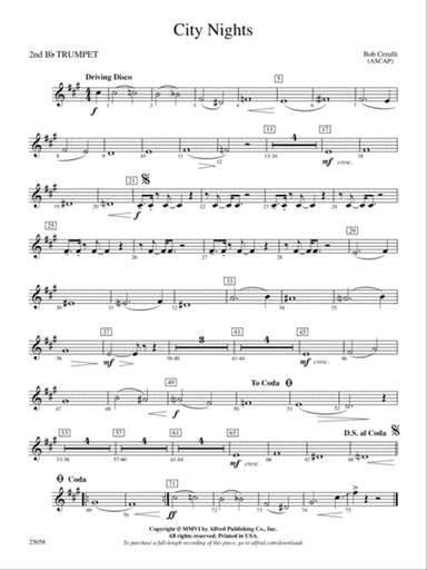 City Nights: 2nd B-flat Trumpet