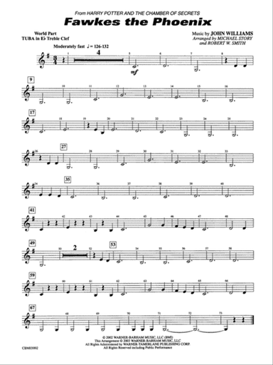 Fawkes the Phoenix (from Harry Potter and the Chamber of Secrets): WP E-flat Tuba T.C.