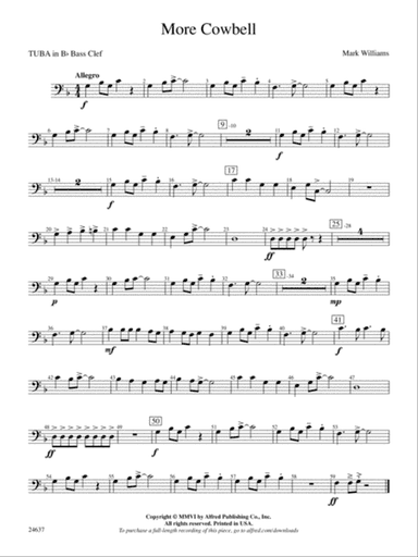 More Cowbell: (wp) B-flat Tuba B.C.