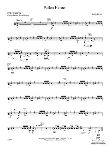 Fallen Heroes: 1st Percussion