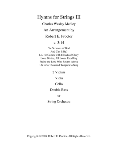 Hymns for Strings III - Charles Wesley