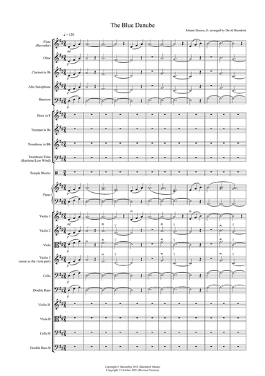 The Blue Danube for Beginning School Orchestra