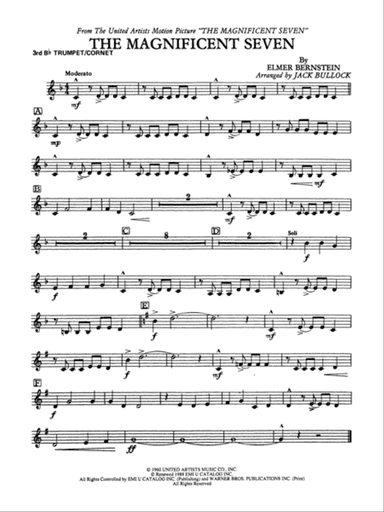 The Magnificent Seven: 3rd B-flat Trumpet