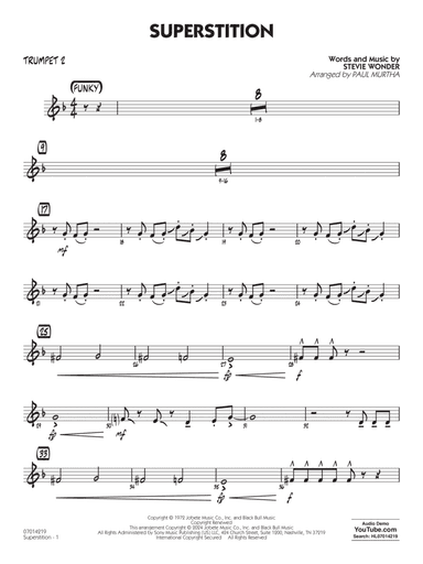 Superstition (arr. Paul Murtha) - Trumpet 2