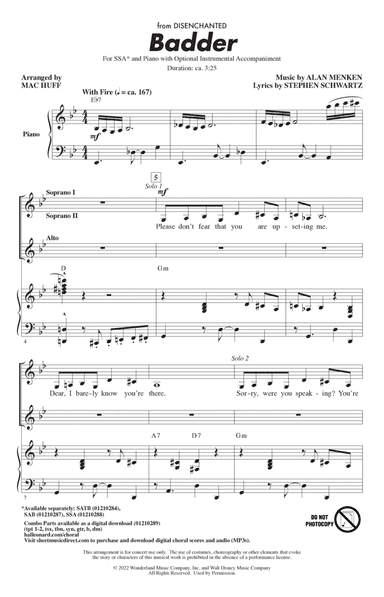 Badder (from Disenchanted) (arr. Mac Huff)