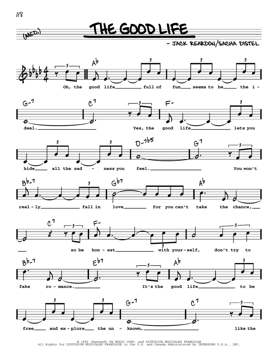 The Good Life (High Voice)