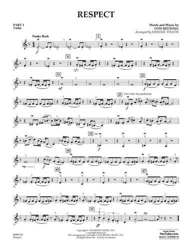 Respect (arr. Johnnie Vinson) - Pt.2 - Violin
