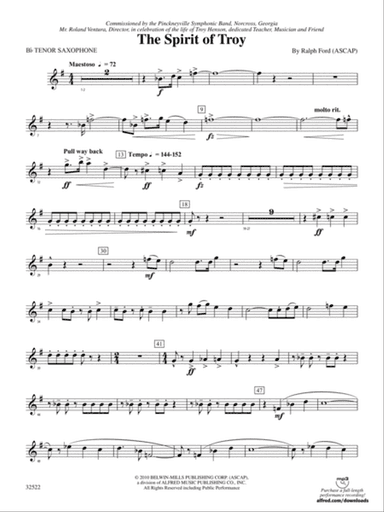 The Spirit of Troy: B-flat Tenor Saxophone
