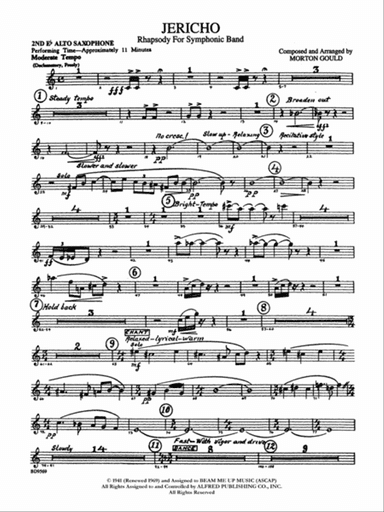Jericho: 2nd E-flat Alto Saxophone