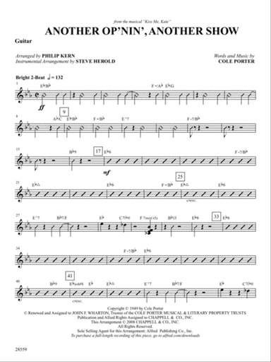 Another Op'nin', Another Show: Guitar