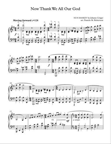 Now Thank We All Our God - Piano Solo