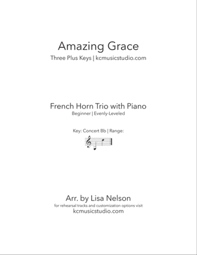 Amazing Grace - French Horn Trio with Piano Accompaniment
