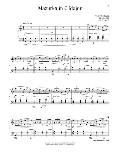 Mazurka, Op. 7, No. 5
