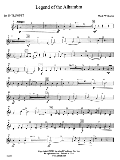 Legend of the Alhambra: 1st B-flat Trumpet