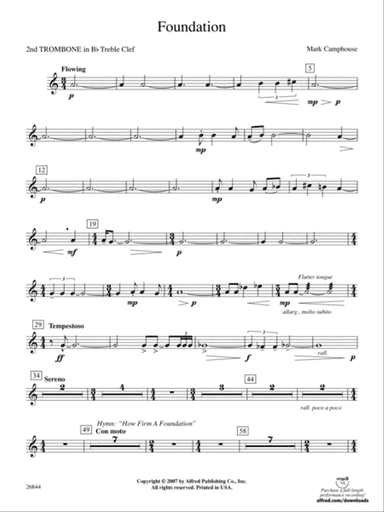 Foundation: (wp) 2nd B-flat Trombone T.C.