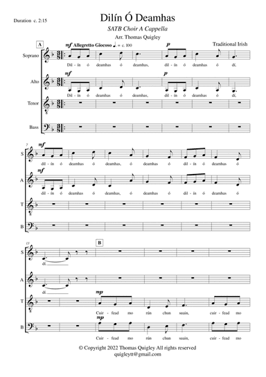 Dilín Ó Deamhas (SATB A Cappella)