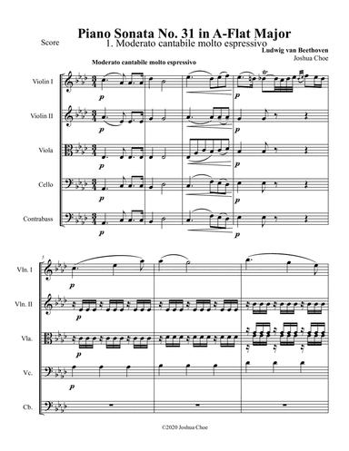 Piano Sonata No. 31, Movement 1